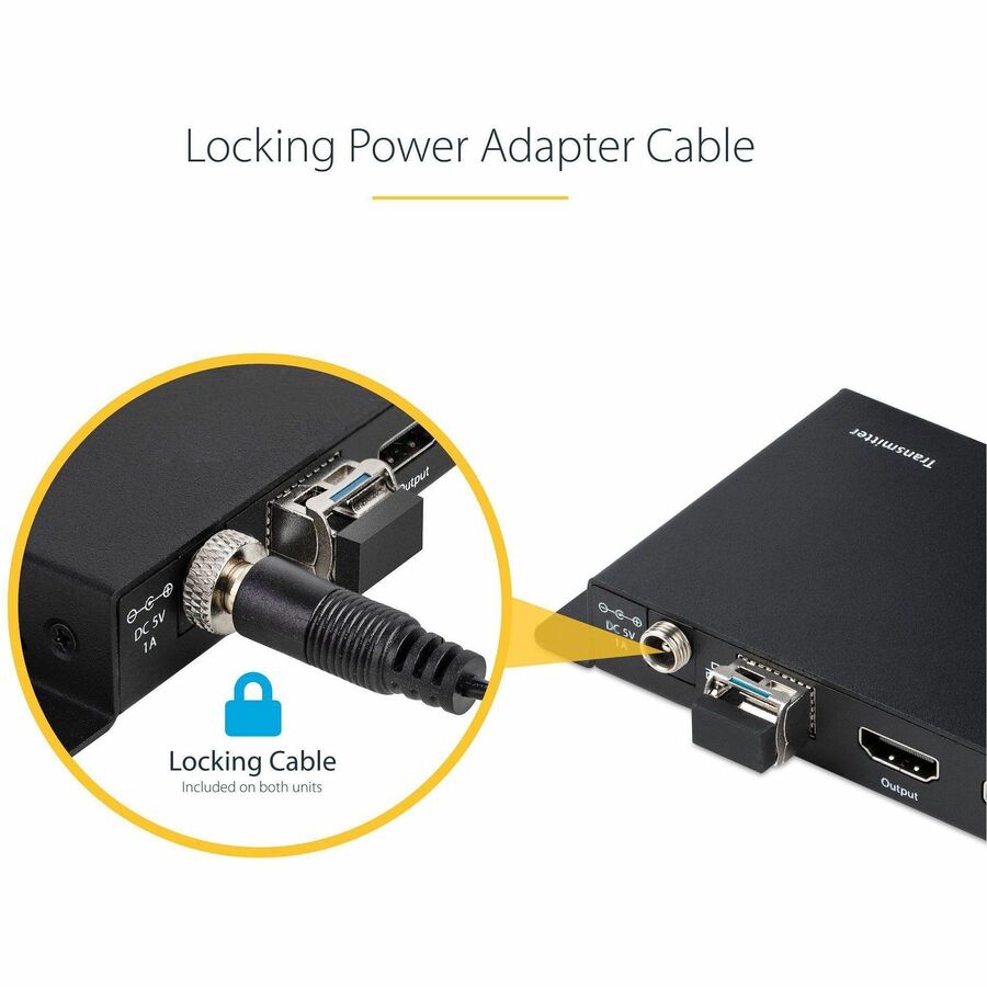 Alternate-Image4 Image for StarTech.com 4K HDMI over Fiber Extender Kit, 4K 60Hz, 3300ft (1km) Single Mode/1000ft (300m) Multimode LC Fiber Optic, HDR, IR Extender