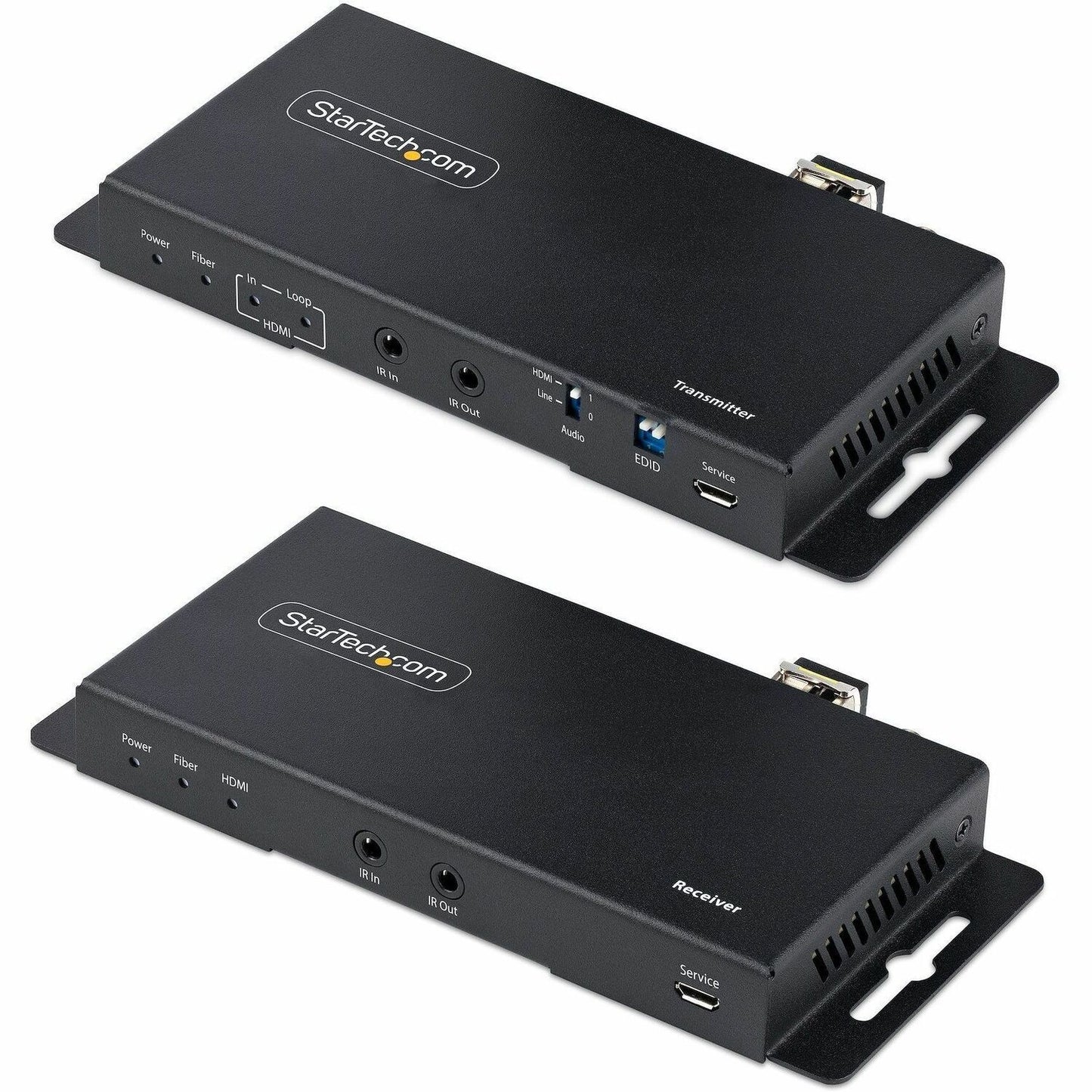 Main Image for StarTech.com 4K HDMI over Fiber Extender Kit, 4K 60Hz, 3300ft (1km) Single Mode/1000ft (300m) Multimode LC Fiber Optic, HDR, IR Extender