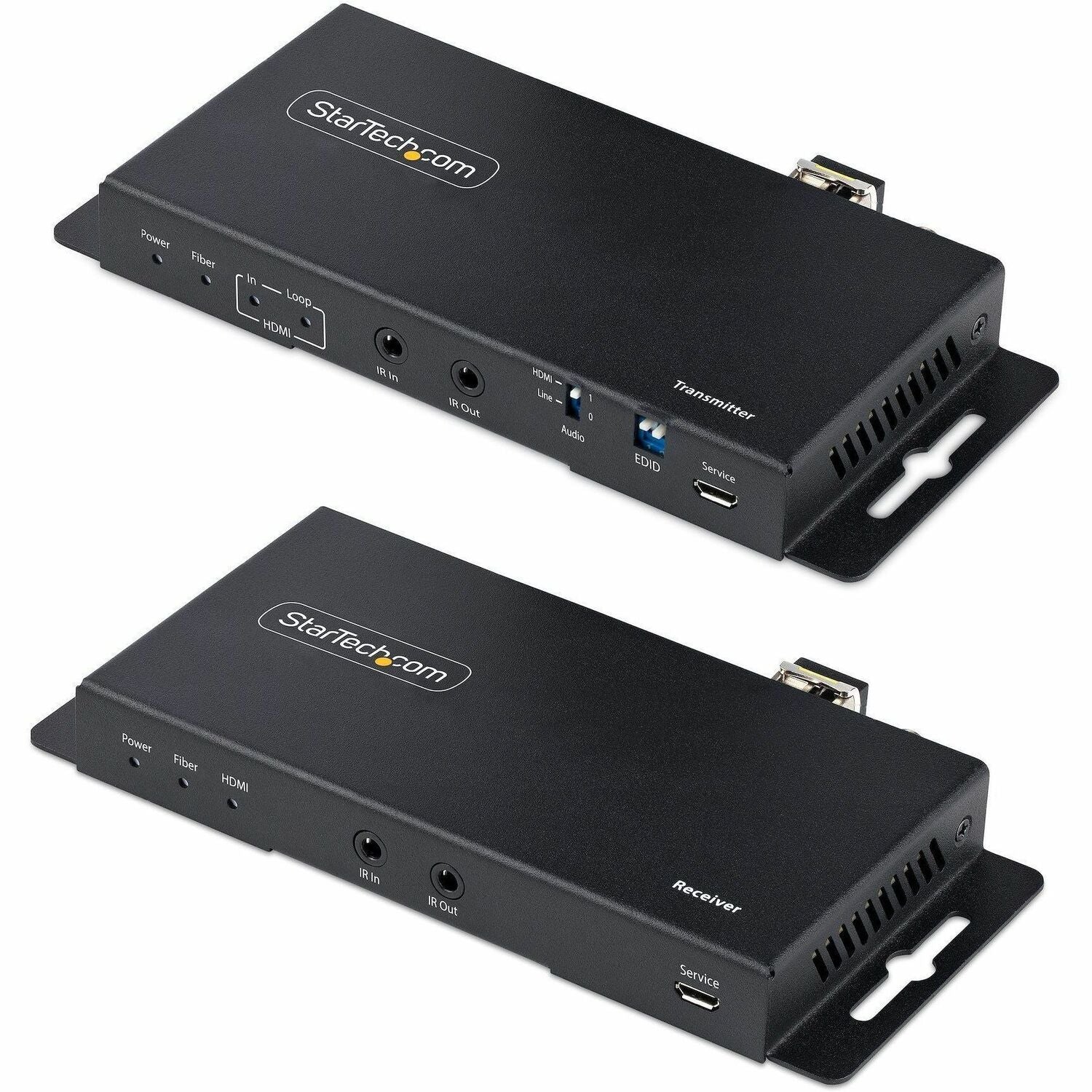 Main Image for StarTech.com 4K HDMI over Fiber Extender Kit, 4K 60Hz, 3300ft (1km) Single Mode/1000ft (300m) Multimode LC Fiber Optic, HDR, IR Extender