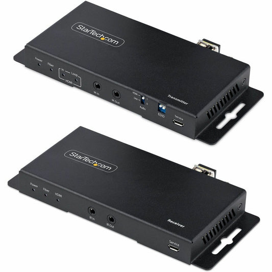 Main Image for StarTech.com 4K HDMI over Fiber Extender Kit, 4K 60Hz, 3300ft (1km) Single Mode/1000ft (300m) Multimode LC Fiber Optic, HDR, IR Extender