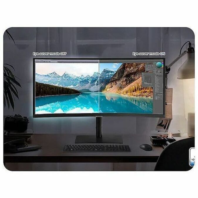 Alternate-Image9 Image for Samsung ViewFinity S6 S34C654VAN 34" Class Webcam UW-QHD Curved Screen LCD Monitor - 21:9 - Black