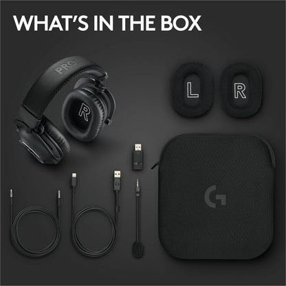 Alternate-Image8 Image for Logitech G PRO X 2 LIGHTSPEED Wireless Gaming Headset, Detachable Boom Mic, 50mm Graphene Drivers, DTS:X Headphone 2.0-7.1 Surround, Bluetooth/USB/3.5mm Aux, for PC, PS5, PS4, Nintendo Switch, Black