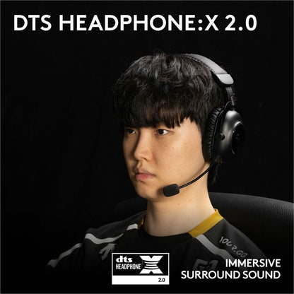Alternate-Image5 Image for Logitech G PRO X 2 LIGHTSPEED Wireless Gaming Headset, Detachable Boom Mic, 50mm Graphene Drivers, DTS:X Headphone 2.0-7.1 Surround, Bluetooth/USB/3.5mm Aux, for PC, PS5, PS4, Nintendo Switch, White