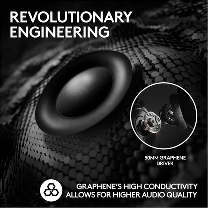 Alternate-Image3 Image for Logitech G PRO X 2 LIGHTSPEED Wireless Gaming Headset, Detachable Boom Mic, 50mm Graphene Drivers, DTS:X Headphone 2.0-7.1 Surround, Bluetooth/USB/3.5mm Aux, for PC, PS5, PS4, Nintendo Switch, White