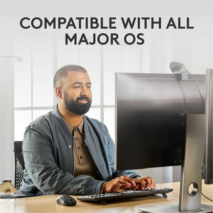 Alternate-Image3 Image for Logitech MK370 Combo for Business, Full-Size Wireless Keyboard and Wireless Mouse, Secure Logi Bolt USB receiver, Bluetooth, Graphite