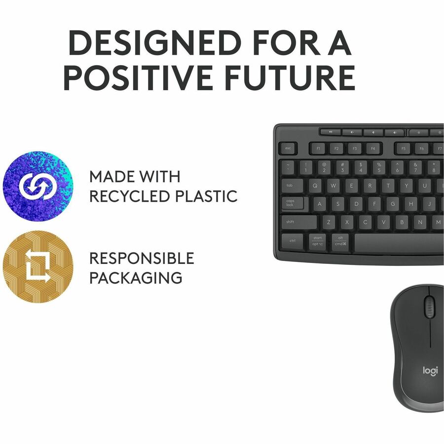 Alternate-Image10 Image for Logitech MK370 Combo for Business, Full-Size Wireless Keyboard and Wireless Mouse, Secure Logi Bolt USB receiver, Bluetooth, Graphite