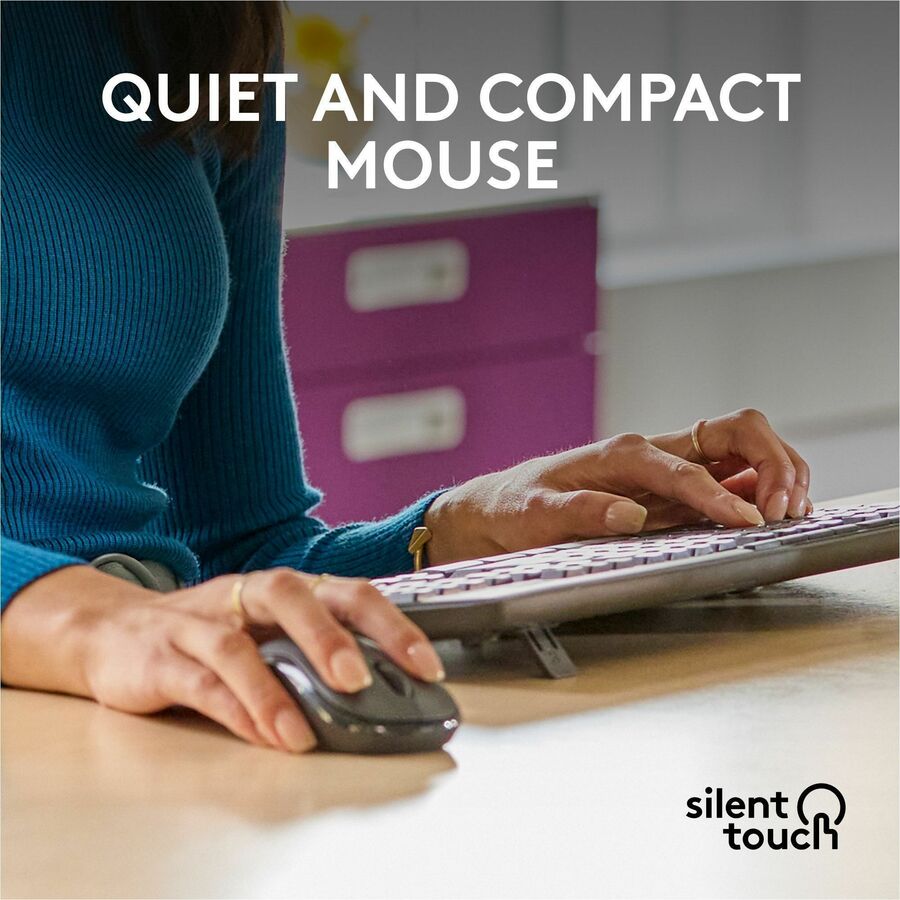 Alternate-Image7 Image for Logitech MK370 Combo for Business, Full-Size Wireless Keyboard and Wireless Mouse, Secure Logi Bolt USB receiver, Bluetooth, Graphite