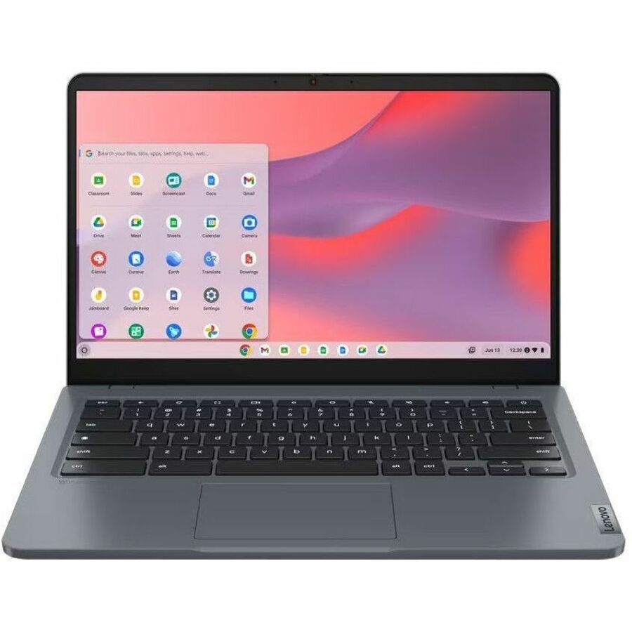 Front Image for Lenovo 14e Chromebook Gen 3 82W6000AUS 14" Touchscreen Notebook - Full HD - Intel N-Series N100 - 4 GB - 32 GB Flash Memory - English Keyboard - Storm Gray