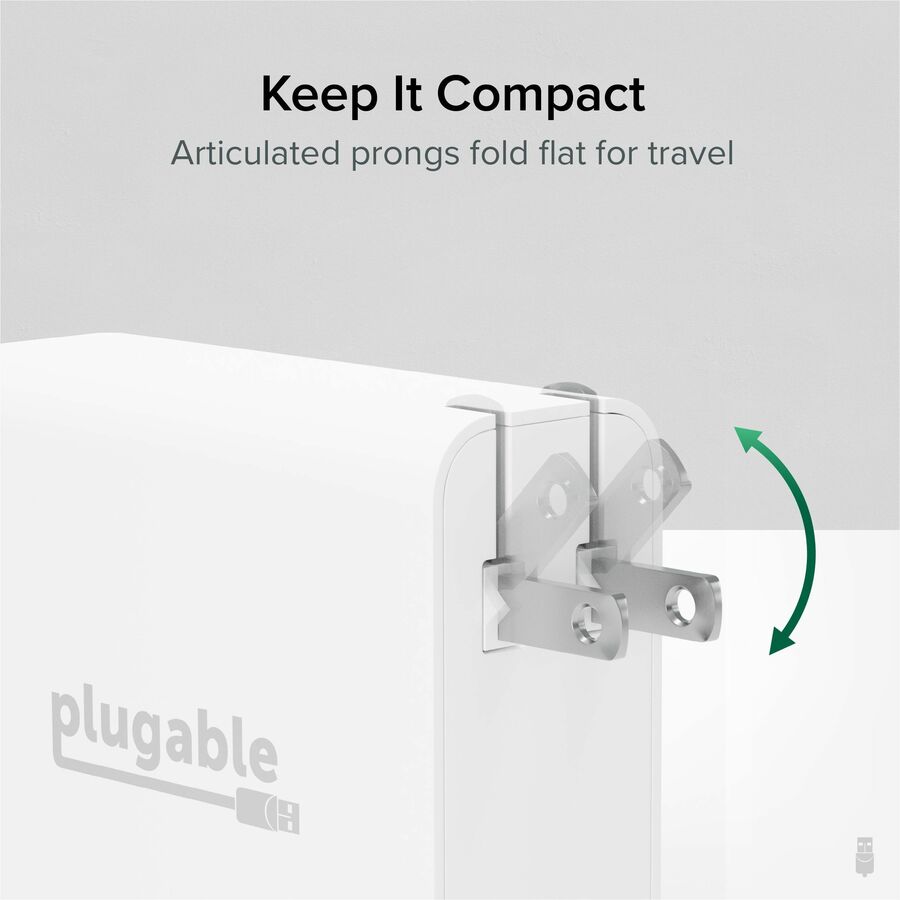 Alternate-Image8 Image for Plugable 140W USB C Charger, GaN Wall Charger for Laptop, PD 3.1 Power Adapter