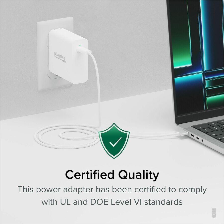 Alternate-Image6 Image for Plugable 140W USB C Charger, GaN Wall Charger for Laptop, PD 3.1 Power Adapter