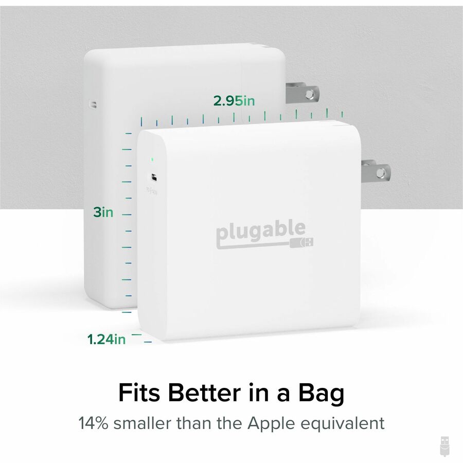 Alternate-Image7 Image for Plugable 140W USB C Charger, GaN Wall Charger for Laptop, PD 3.1 Power Adapter