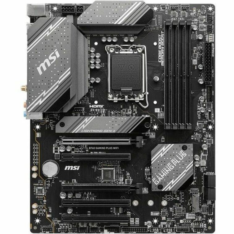 Alternate-Image2 Image for MSI B760 GAMING PLUS WIFI Gaming Desktop Motherboard - Intel B760 Chipset - Socket LGA-1700 - ATX