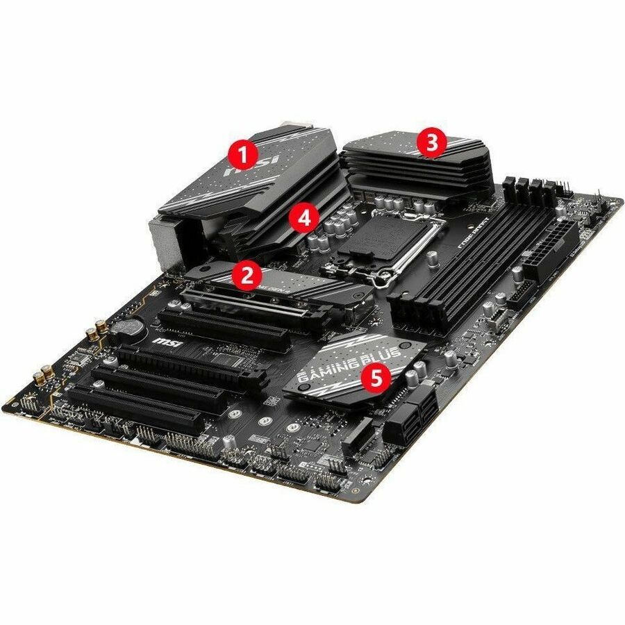Alternate-Image5 Image for MSI B760 GAMING PLUS WIFI Gaming Desktop Motherboard - Intel B760 Chipset - Socket LGA-1700 - ATX