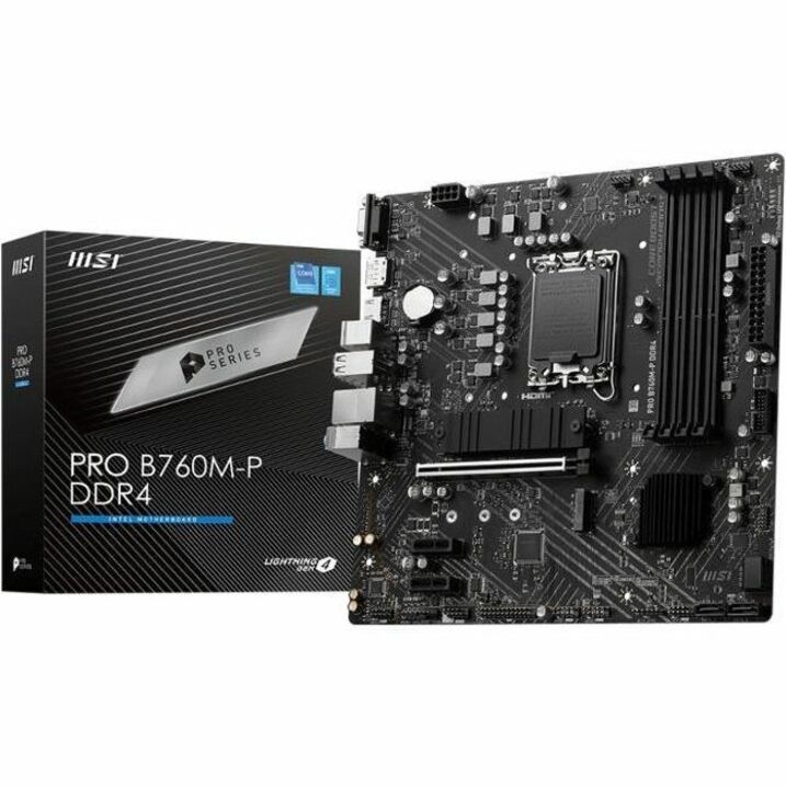 Alternate-Image5 Image for MSI Pro PRO B760M-P DDR4 Gaming Desktop Motherboard - Intel B760 Chipset - Socket LGA-1700 - Mini ATX