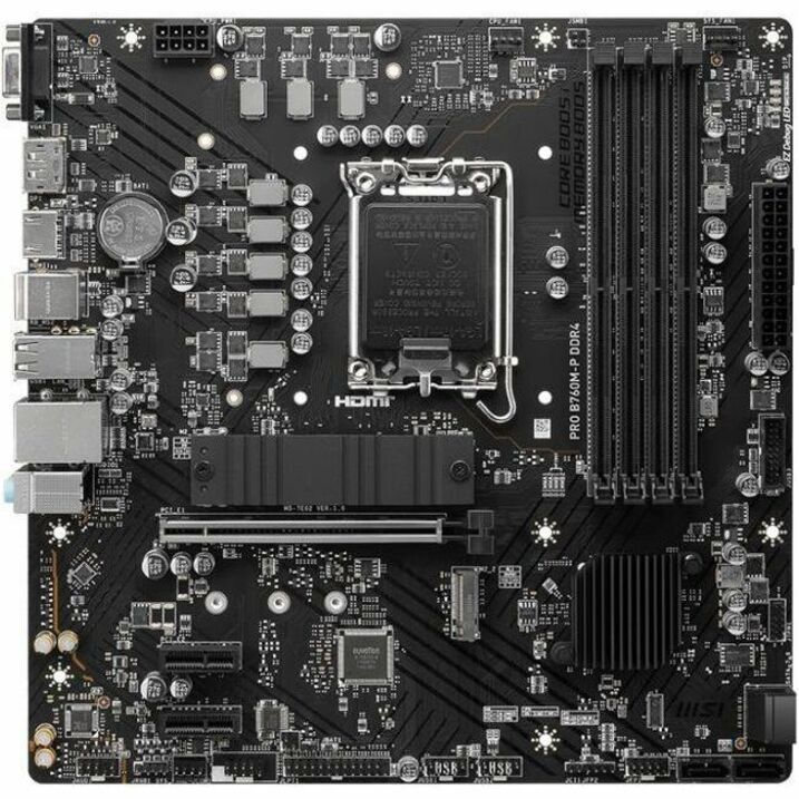 Alternate-Image4 Image for MSI Pro PRO B760M-P DDR4 Gaming Desktop Motherboard - Intel B760 Chipset - Socket LGA-1700 - Mini ATX