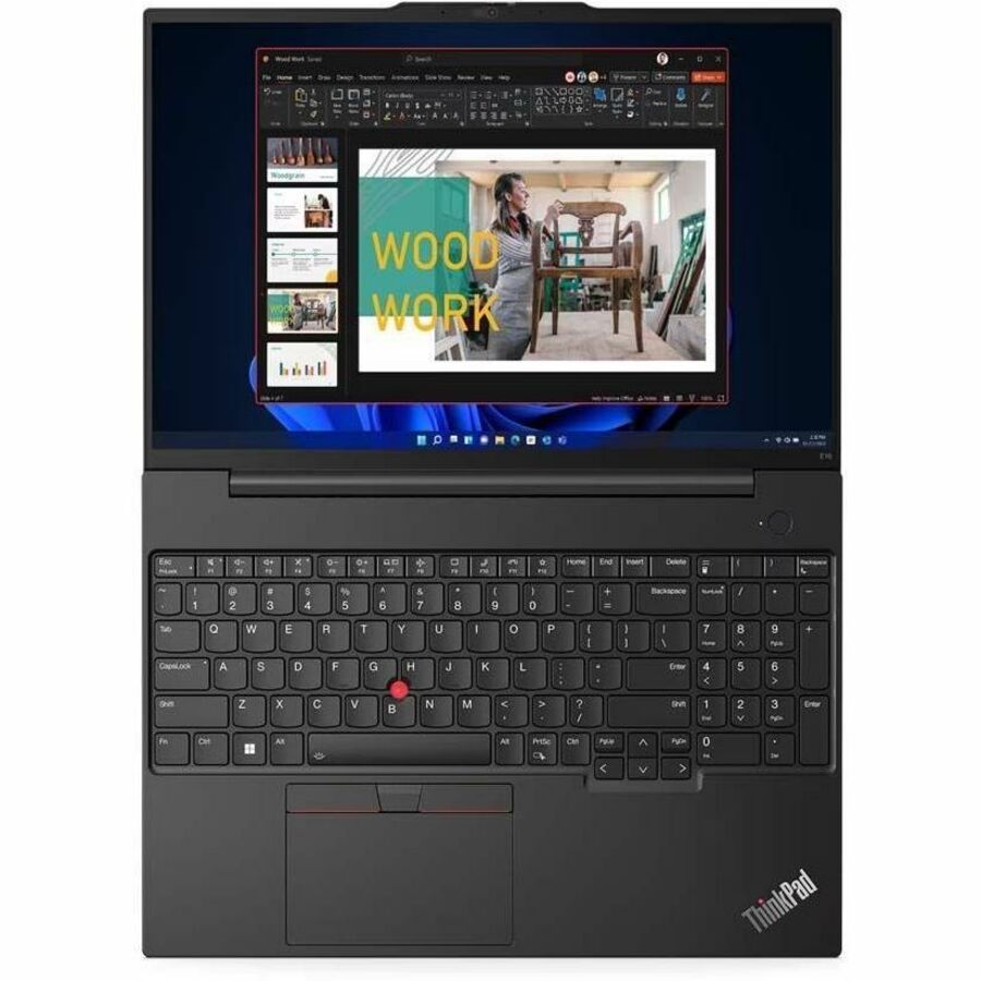 Alternate-Image1 Image for Lenovo ThinkPad E16 Gen 1 21JN0040US 16" Touchscreen Notebook - WUXGA - 60 Hz - Intel Core i5 13th Gen i5-1335U - 16 GB - 512 GB SSD - English Keyboard - Graphite Black
