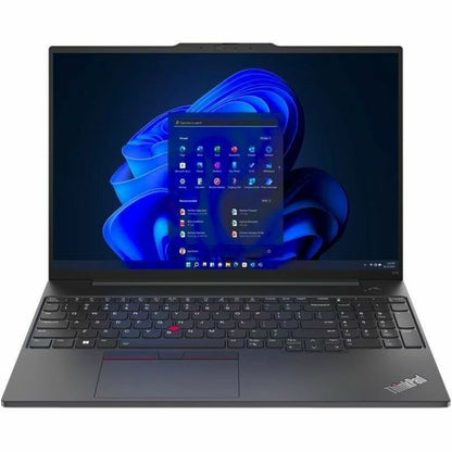 Front Image for Lenovo ThinkPad E16 Gen 1 21JN003YUS 16" Notebook - WUXGA - 60 Hz - Intel Core i5 13th Gen i5-1335U - 16 GB - 256 GB SSD - English Keyboard - Graphite Black