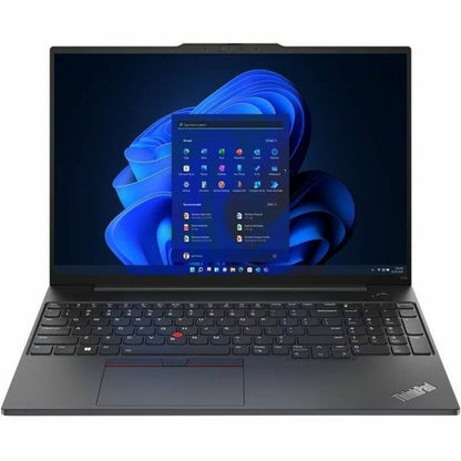 Front Image for Lenovo ThinkPad E16 Gen 1 21JN003XUS 16" Touchscreen Notebook - WUXGA - 60 Hz - Intel Core i7 13th Gen i7-1355U - 16 GB - 512 GB SSD - English Keyboard - Graphite Black