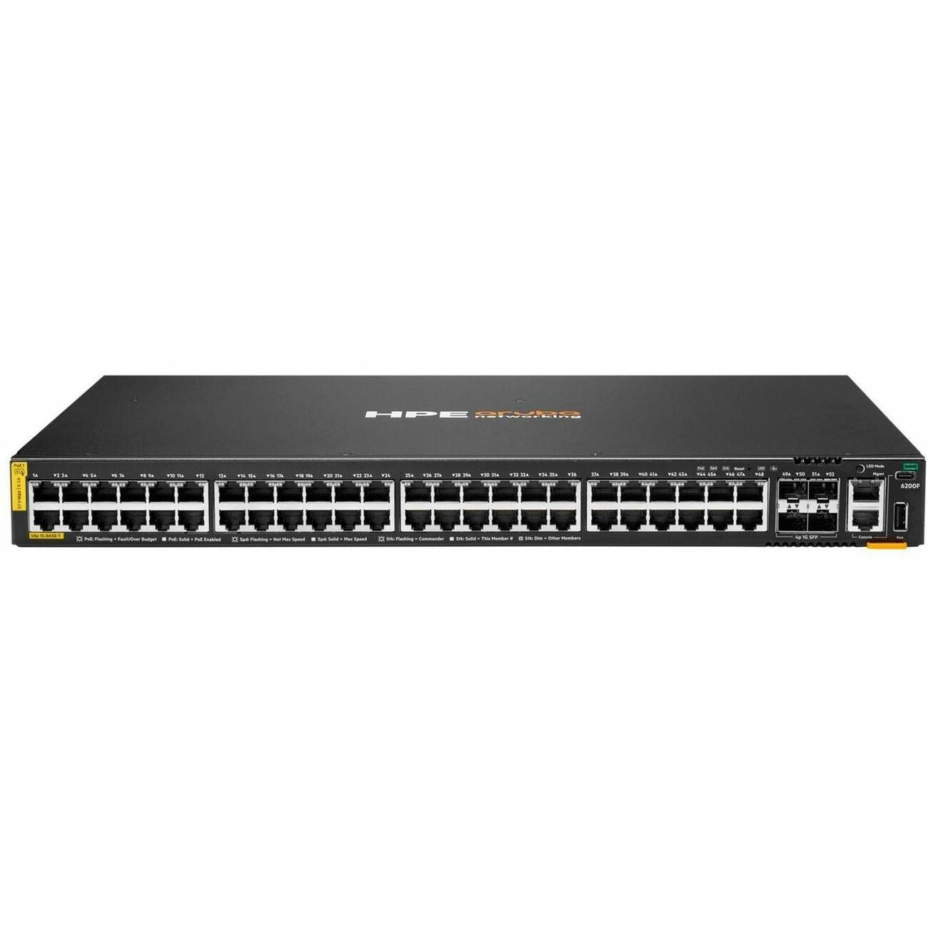 Main Image for HPE CX 6200F 48G Class 4 PoE 4SFP 370W Switch