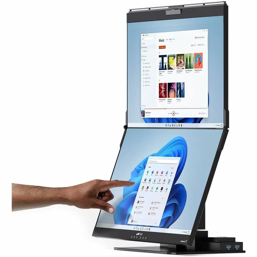 Alternate-Image4 Image for Mobile Pixels Geminos T 24" Dual-Stacked 1080p Monitors with Multi-Touch and Webcam