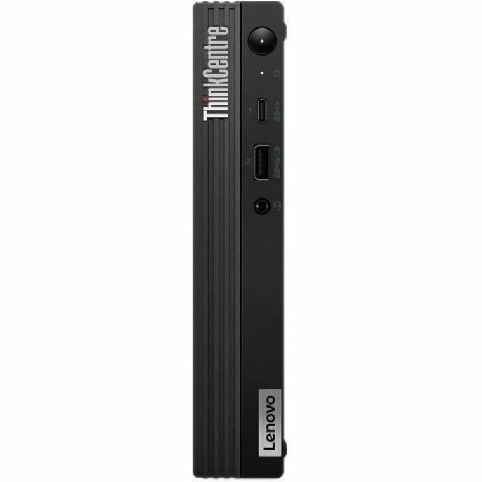 Front Image for Lenovo ThinkCentre M75q Gen 2 11JN0089US Desktop Computer - AMD Ryzen 5 PRO 5650GE - 16 GB - 256 GB PCI Express NVMe SSD - Tiny - Black