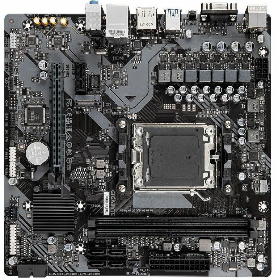 Alternate-Image3 Image for GIGABYTE Ultra Durable A620M S2H Desktop Motherboard - AMD A620 Chipset - Socket AM5 - Micro ATX