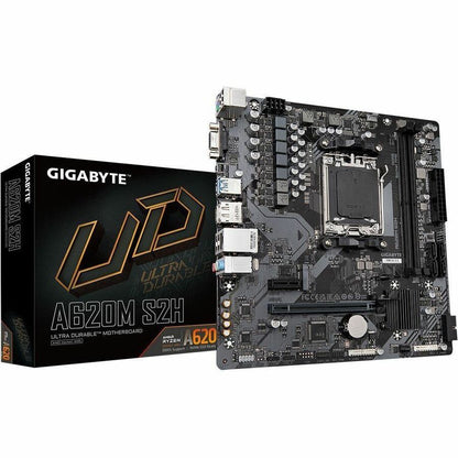Alternate-Image1 Image for GIGABYTE Ultra Durable A620M S2H Desktop Motherboard - AMD A620 Chipset - Socket AM5 - Micro ATX