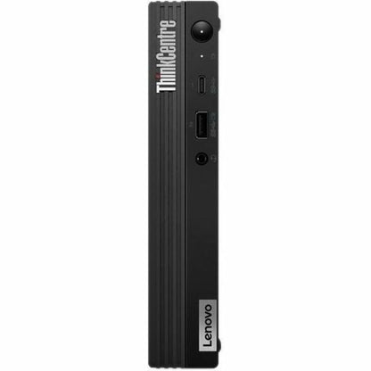 Front Image for Lenovo ThinkCentre M75q Gen 2 11JN008BUS Desktop Computer - AMD Ryzen 3 PRO 5350GE - 8 GB - 256 GB PCI Express NVMe SSD - Tiny - Black