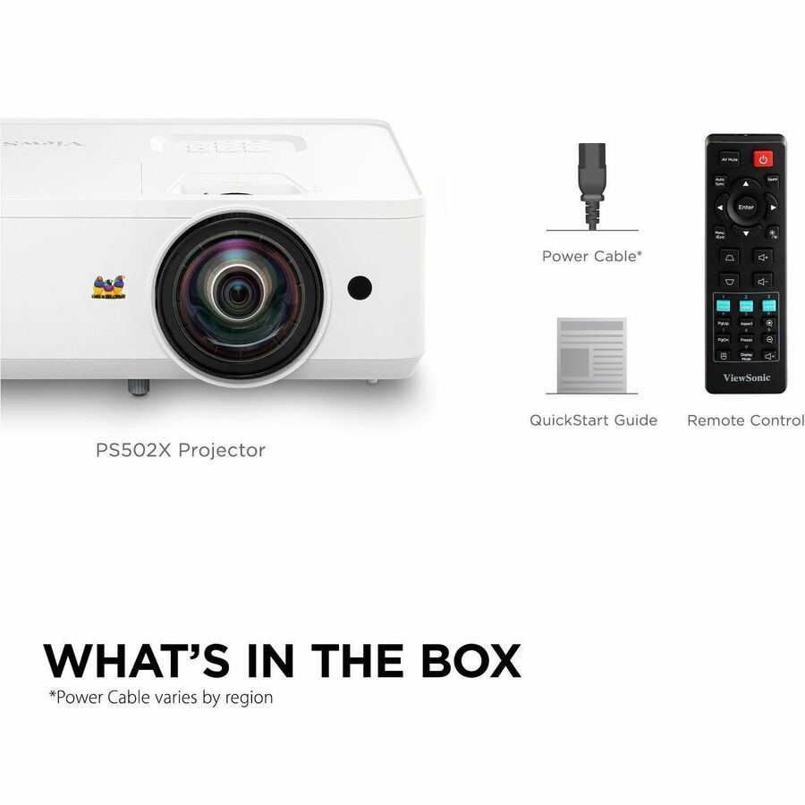 Alternate-Image1 Image for ViewSonic PS502X 4000 Lumens XGA HDMI Short Throw Projector for Education and Office