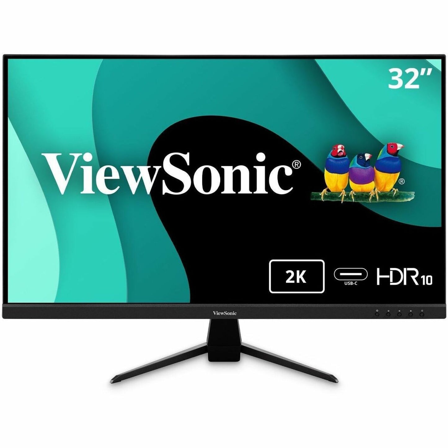 Main Image for ViewSonic VX3267U-2K 32 Inch 1440p IPS Monitor with 65W USB C, HDR10 Content Support, Ultra-Thin Bezels, Eye Care, HDMI, and DP Input