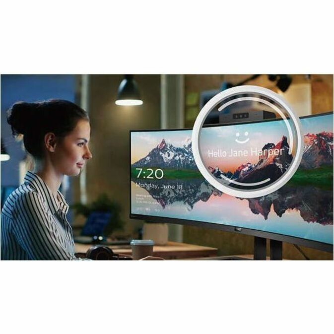 Life-Style Image for PHILIPS 499P9H - 49 inch Monitor, Curved, LED, DQHD, USB-C (90W), RJ45, USB-Hub, 4 Year Manufacturer Warranty - 49"