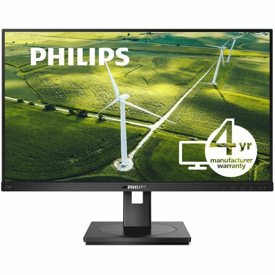 Main Image for PHILIPS 272B1G - 27 inch Monitor, LED, FHD, VGA, DVI, HDMI, DP, USB-Hub, EPEAT, 4 Year Manufacturer Warranty - 27"