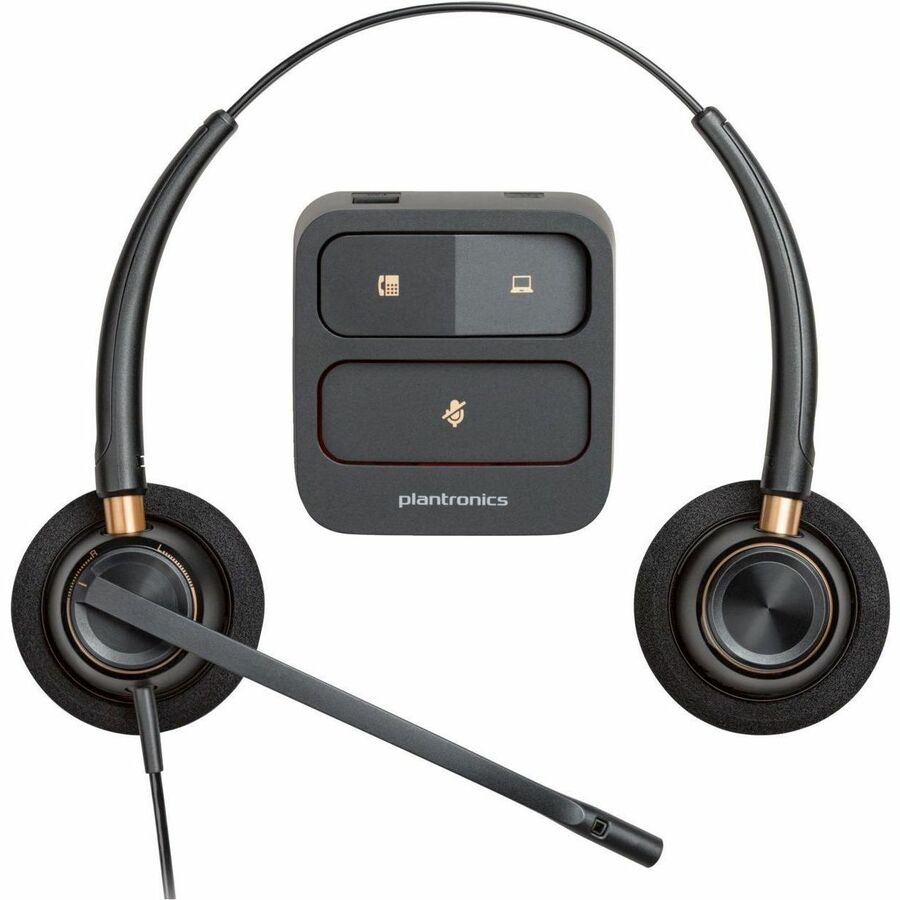 Alternate-Image3 Image for Poly EncorePro 520 with Quick Disconnect Binaural Headset TAA