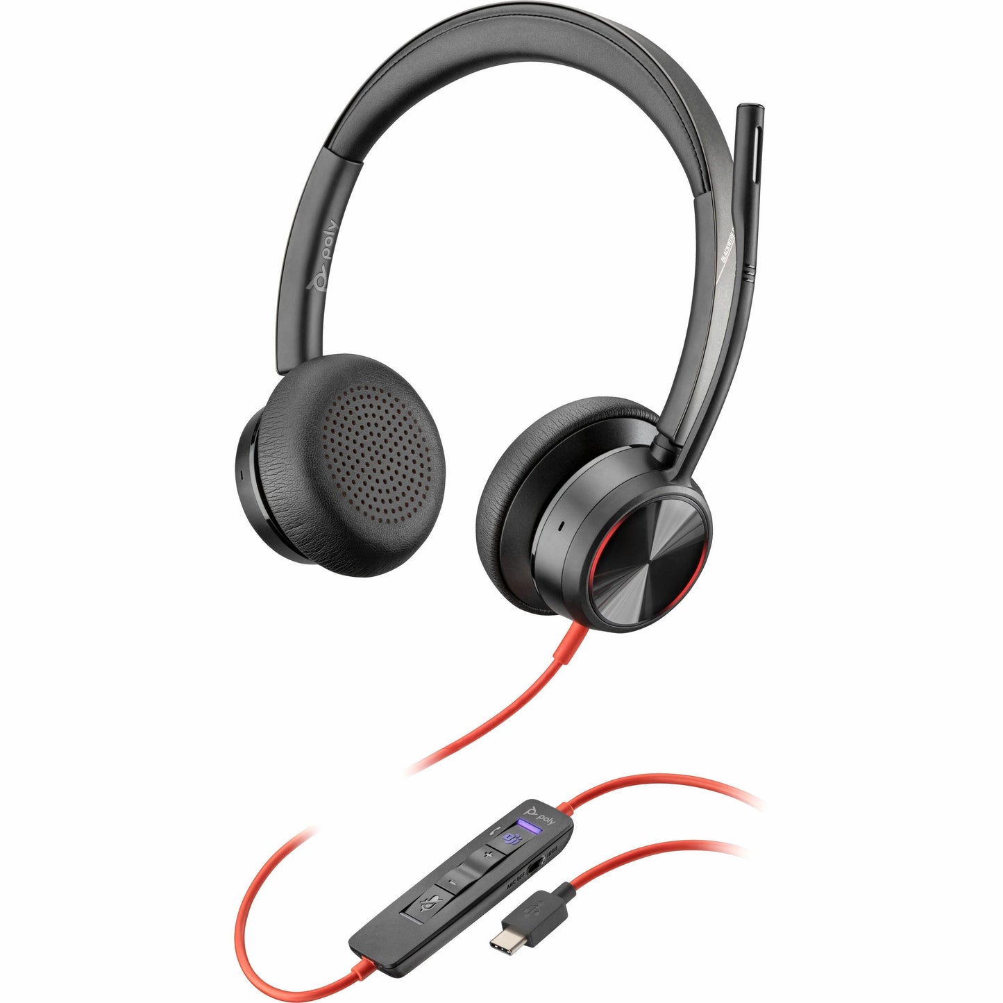 Main Image for Poly Blackwire 8225 Microsoft Teams Certified Headset +USB-C/A Adapter TAA