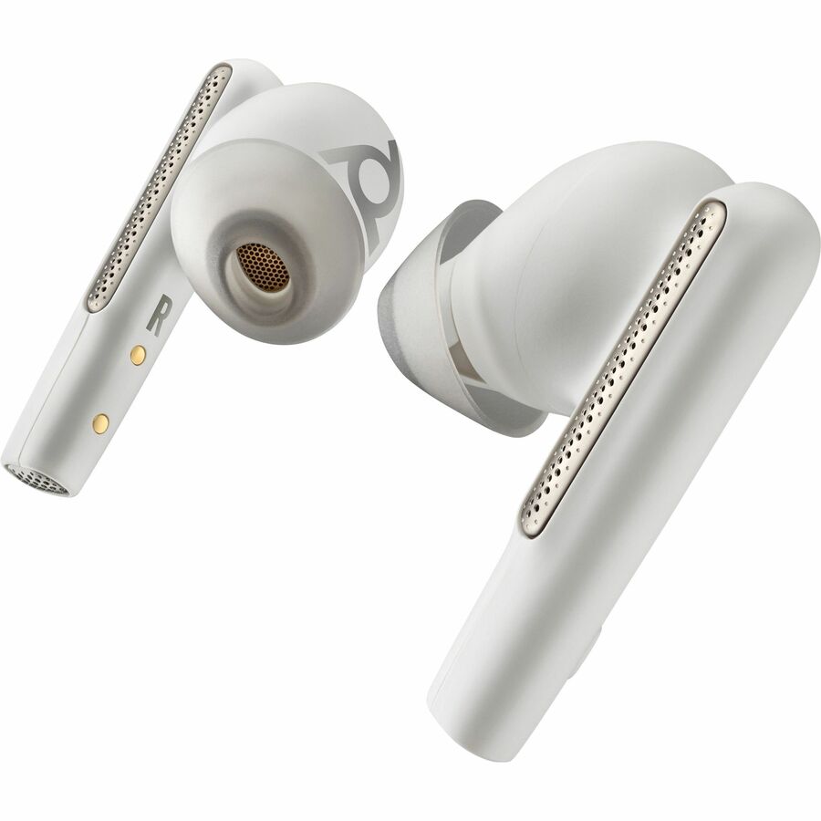 Alternate-Image4 Image for Poly Voyager Free 60 UC White Sand Earbuds +BT700 USB-C Adapter +Basic Charge Case
