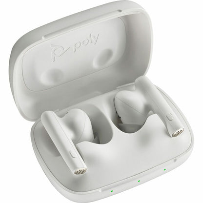 Alternate-Image2 Image for Poly Voyager Free 60 UC White Sand Earbuds +BT700 USB-C Adapter +Basic Charge Case