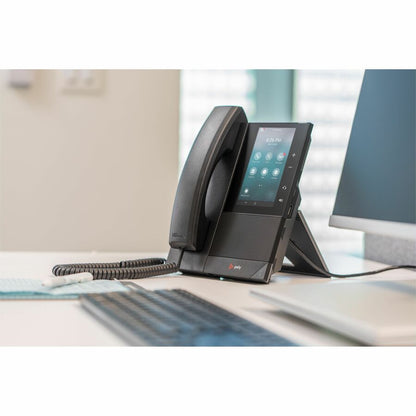 Alternate-Image2 Image for Poly CCX 505 IP Phone - Corded - Corded/Cordless - Wi-Fi, Bluetooth - Desktop, Wall Mountable - Black