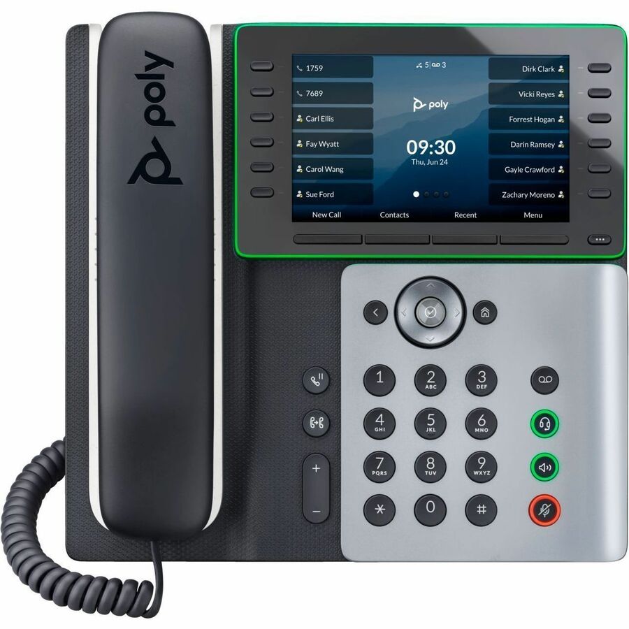 Front Image for Poly Edge E550 IP Phone - Corded - Corded - NFC, Wi-Fi, Bluetooth - Desktop