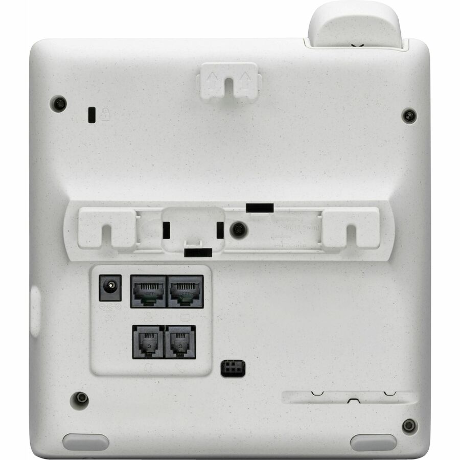 Rear Image for Poly Edge E100 IP Phone - Corded - Corded - 3 Multiple Conferencing - Desktop, Wall Mountable - White, Midnight Blue