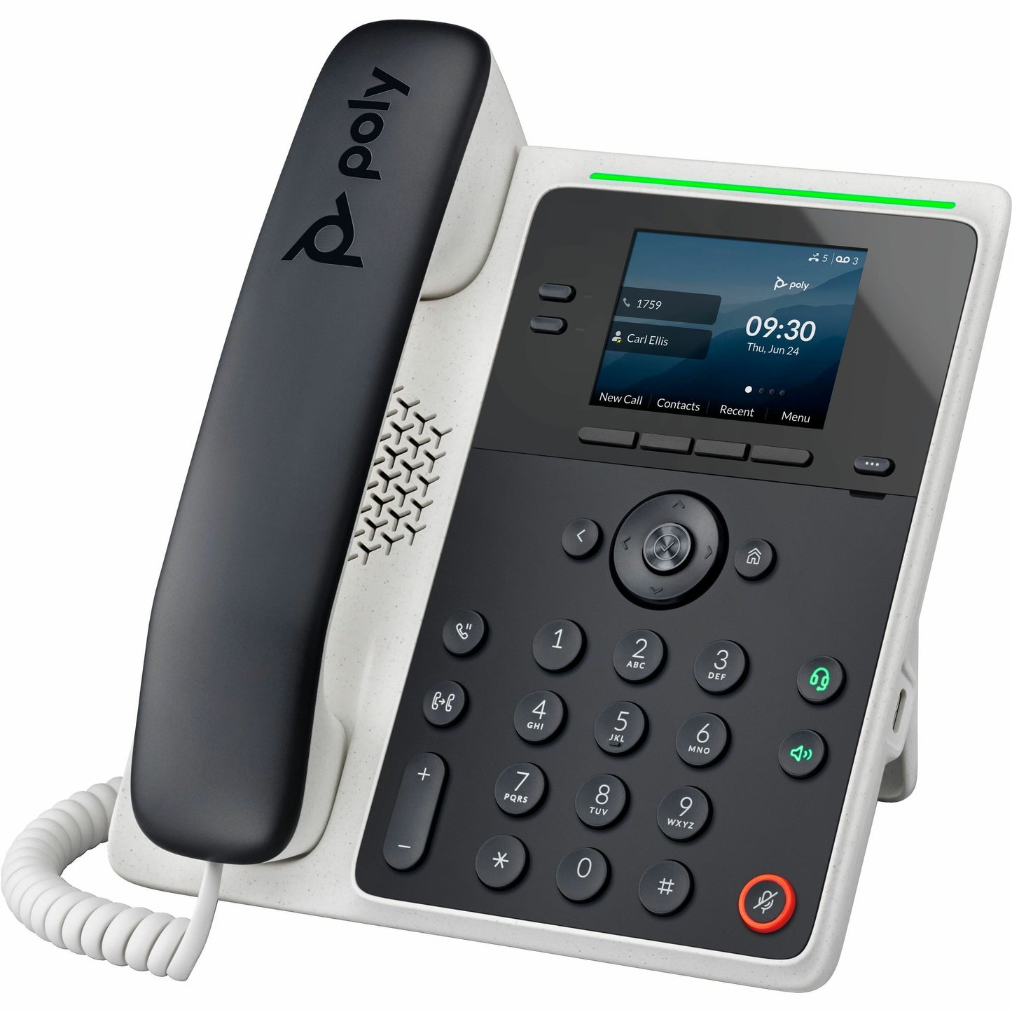 Main Image for Poly Edge E100 IP Phone - Corded - Corded - 3 Multiple Conferencing - Desktop, Wall Mountable - White, Midnight Blue