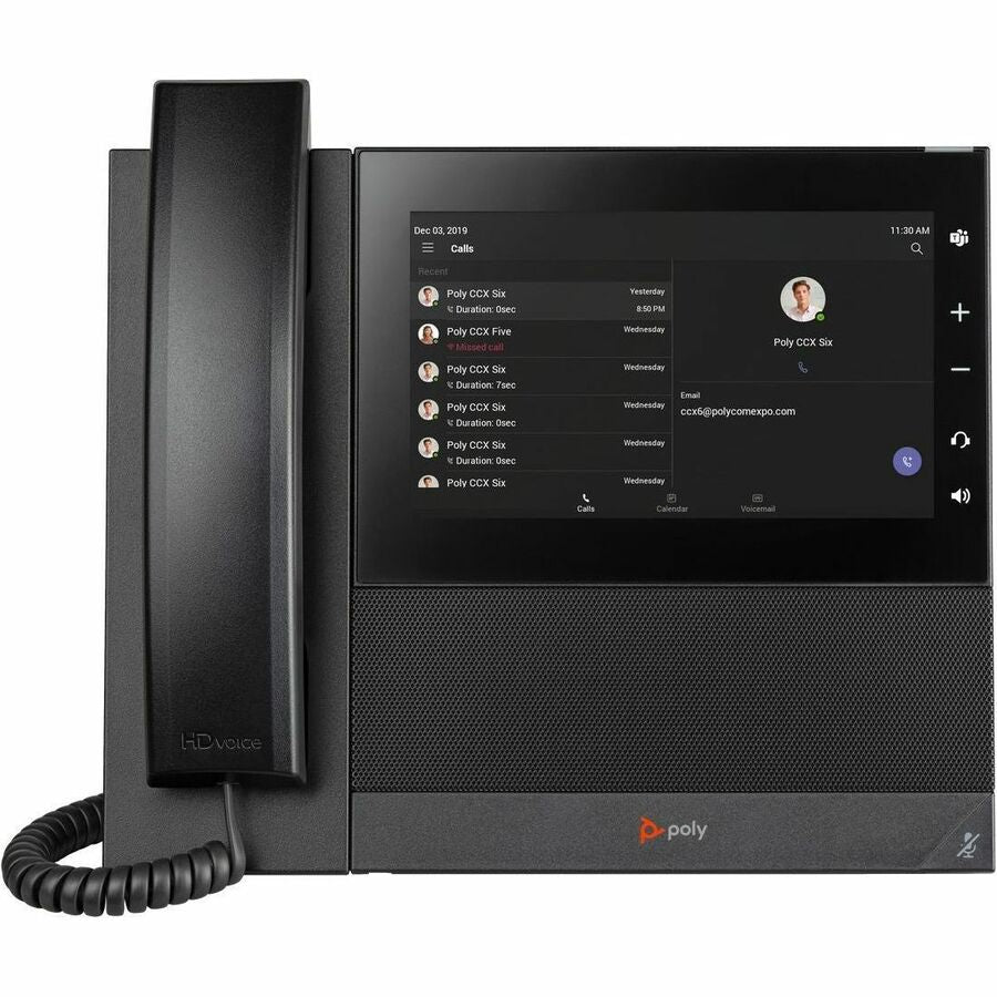 Alternate-Image4 Image for Poly CCX 600 IP Phone - Corded - Corded/Cordless - Wi-Fi, Bluetooth - Desktop - Black