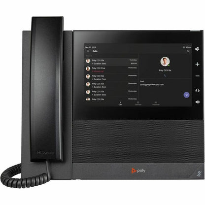 Alternate-Image4 Image for Poly CCX 600 IP Phone - Corded - Corded/Cordless - Wi-Fi, Bluetooth - Desktop - Black