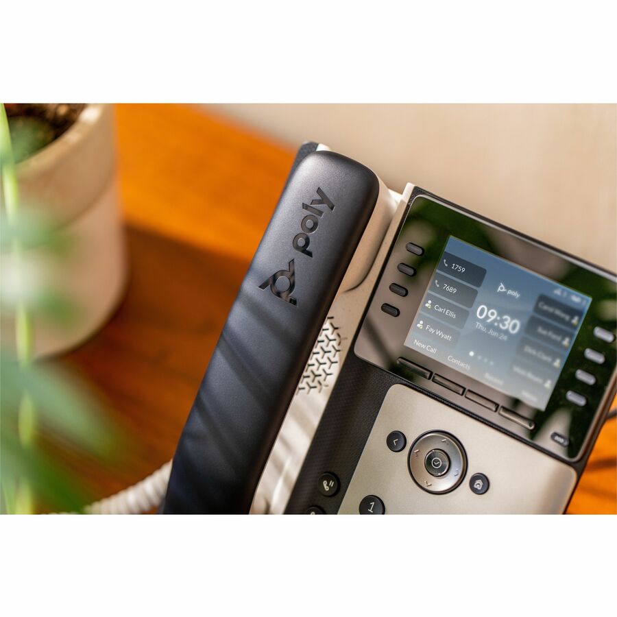 Alternate-Image3 Image for Poly Edge E350 IP Phone - Corded - Corded/Cordless - Wi-Fi, Bluetooth - Desktop, Wall Mountable - Black