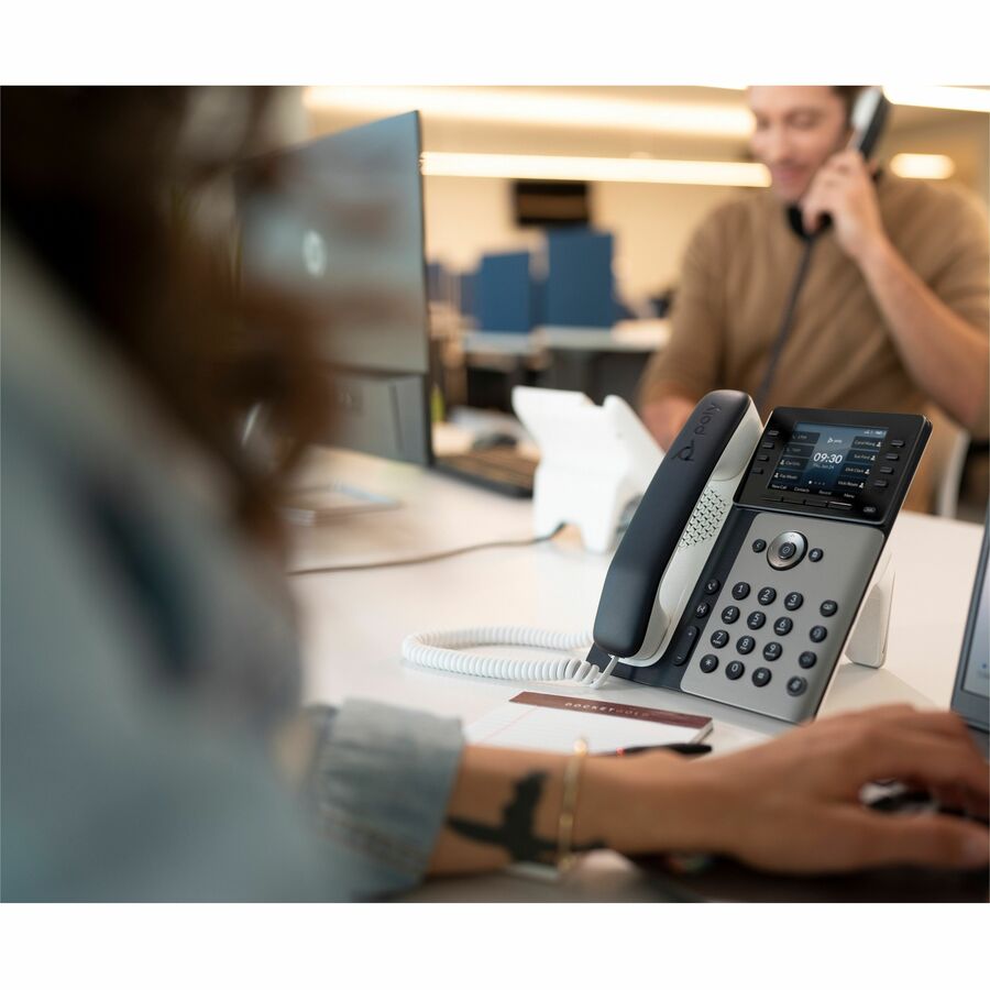 Alternate-Image2 Image for Poly Edge E350 IP Phone - Corded - Corded/Cordless - Wi-Fi, Bluetooth - Desktop, Wall Mountable - Black