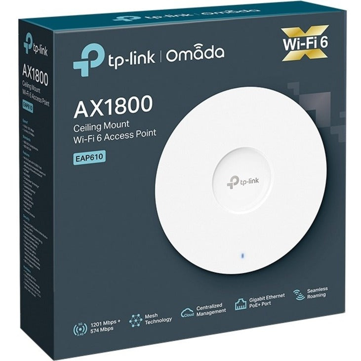 Alternate-Image1 Image for TP-Link EAP610 Dual Band IEEE 802.11ax 1.73 Gbit/s Wireless Access Point
