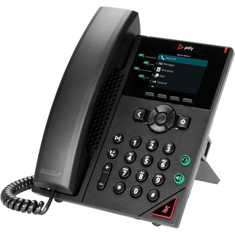 Alternate-Image2 Image for Poly VVX 250 IP Phone - Corded - Corded - Desktop, Wall Mountable - Black