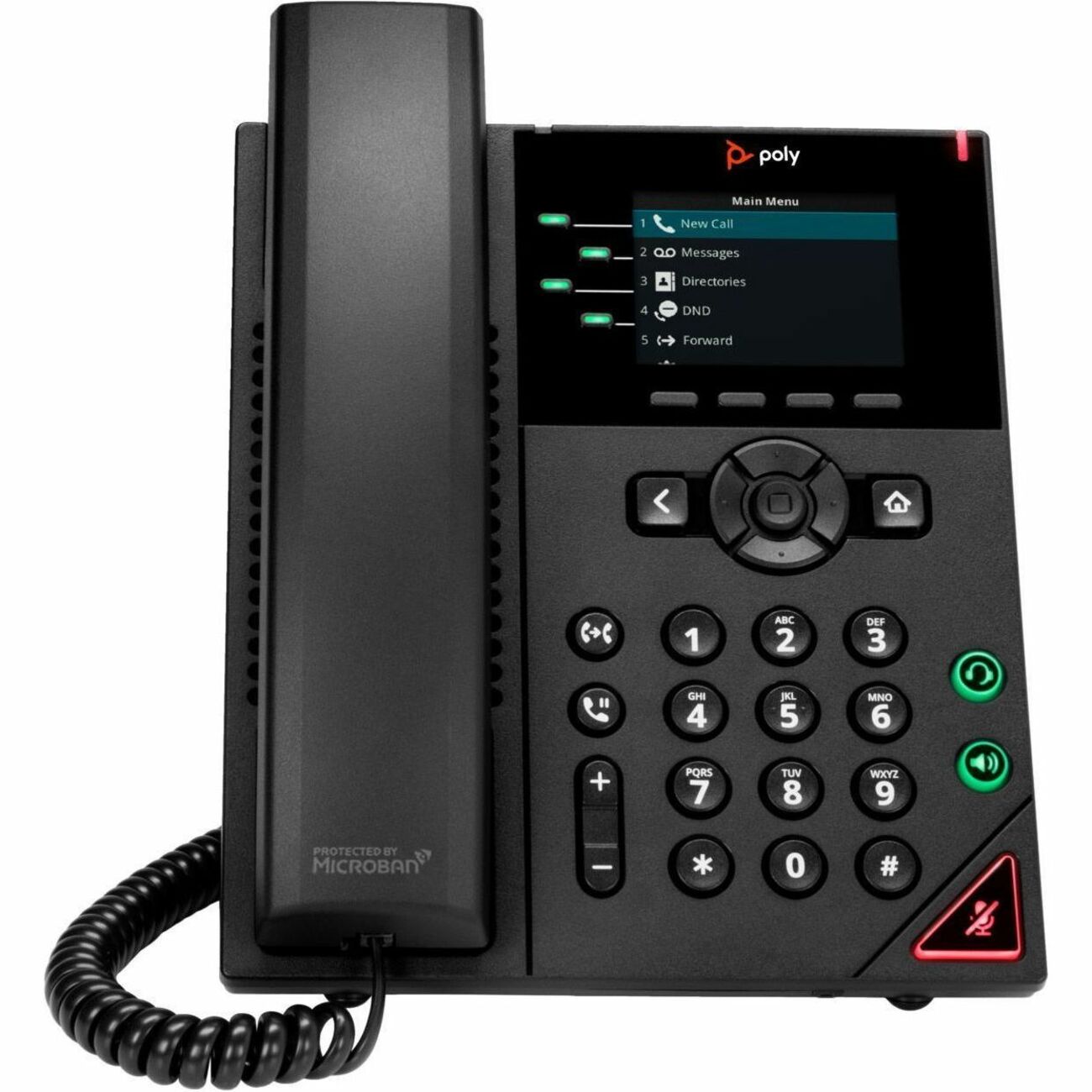 Main Image for Poly VVX 250 IP Phone - Corded - Corded - Desktop, Wall Mountable - Black