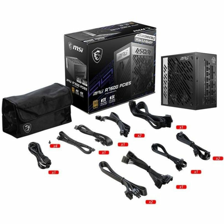 Alternate-Image3 Image for MSI MAG A750GL PCIE5 750W Power Supply