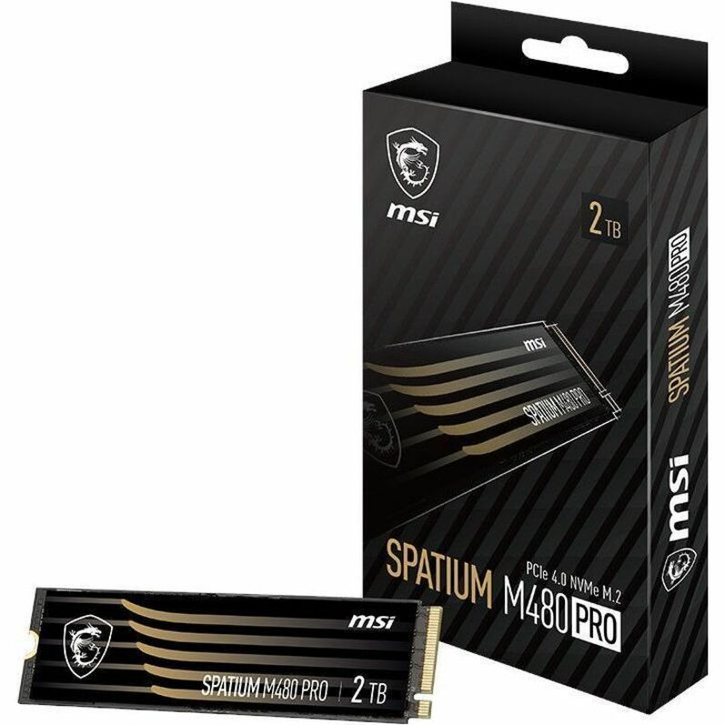 Alternate-Image1 Image for MSI SPATIUM M480 PRO 2 TB Solid State Drive - M.2 2280 Internal - PCI Express NVMe (PCI Express NVMe 4.0 x4)