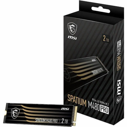 Alternate-Image1 Image for MSI SPATIUM M480 PRO 2 TB Solid State Drive - M.2 2280 Internal - PCI Express NVMe (PCI Express NVMe 4.0 x4)